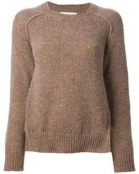 Женский коричневый свитер с круглым вырезом от Etoile Isabel Marant