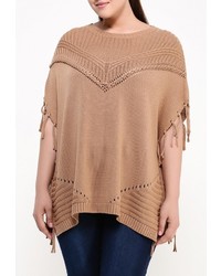 Женский коричневый свитер с круглым вырезом от Evans