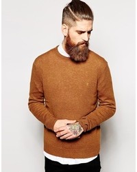 Мужской коричневый свитер с круглым вырезом от Farah