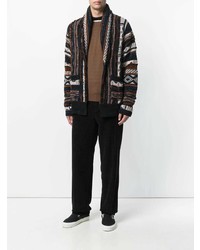 Мужской коричневый свитер с круглым вырезом от Laneus