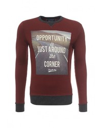 Мужской коричневый свитер с круглым вырезом от Frank NY