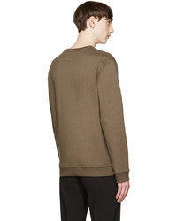Мужской коричневый свитер с круглым вырезом от Valentino
