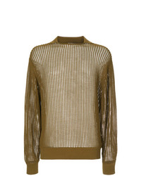 Мужской коричневый свитер с круглым вырезом от H Beauty&Youth