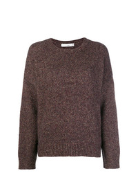 Женский коричневый свитер с круглым вырезом от Knott