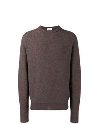Мужской коричневый свитер с круглым вырезом от Lemaire