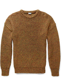 Мужской коричневый свитер с круглым вырезом от Loewe