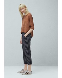 Женский коричневый свитер с круглым вырезом от Mango