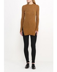 Женский коричневый свитер с круглым вырезом от Mango