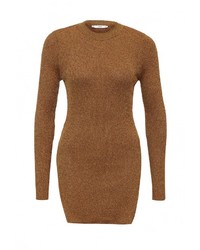 Женский коричневый свитер с круглым вырезом от Mango