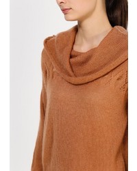 Женский коричневый свитер с круглым вырезом от Patrizia Pepe