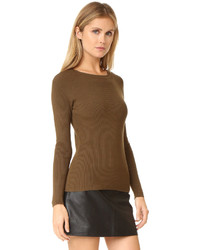 Женский коричневый свитер с круглым вырезом от 525 America