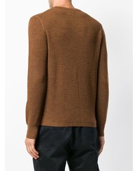 Мужской коричневый свитер с круглым вырезом от Bellerose