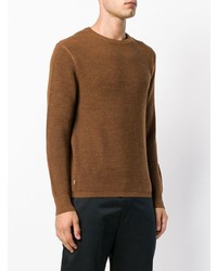 Мужской коричневый свитер с круглым вырезом от Bellerose