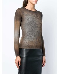 Женский коричневый свитер с круглым вырезом от Avant Toi