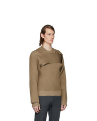 Мужской коричневый свитер с круглым вырезом от Bottega Veneta