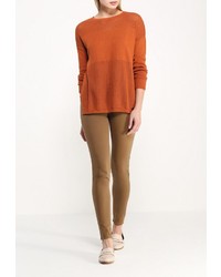 Женский коричневый свитер с круглым вырезом от Tom Tailor Denim