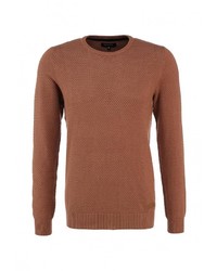 Мужской коричневый свитер с круглым вырезом от Top Secret