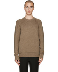 Мужской коричневый свитер с круглым вырезом от Undercover