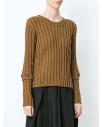 Женский коричневый свитер с круглым вырезом от Uma Raquel Davidowicz