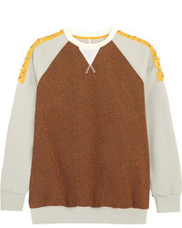 Женский коричневый свитер с украшением от NO KA 'OI
