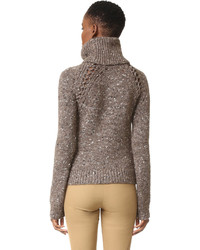 Женский коричневый свитер от Veronica Beard