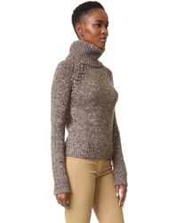 Женский коричневый свитер от Veronica Beard