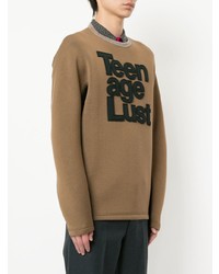 Мужской коричневый свитшот с принтом от Kolor