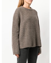 Коричневый свободный свитер от Totême