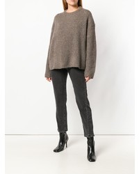 Коричневый свободный свитер от Totême