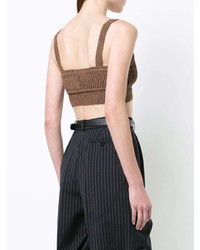 Коричневый укороченный топ от Y/Project