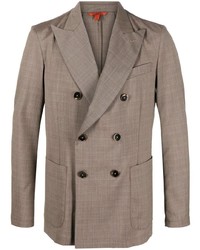 Мужской коричневый хлопковый двубортный пиджак от Barena