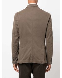 Мужской коричневый хлопковый двубортный пиджак от Barena