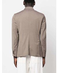 Мужской коричневый хлопковый двубортный пиджак от Barena
