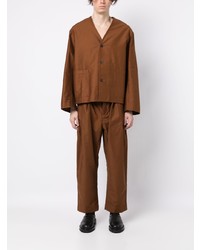 Мужской коричневый хлопковый пиджак от Hed Mayner