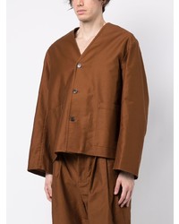 Мужской коричневый хлопковый пиджак от Hed Mayner