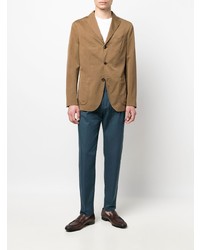 Мужской коричневый хлопковый пиджак от Boglioli