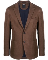 Мужской коричневый хлопковый пиджак от Zegna