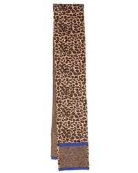 Женский коричневый шарф с леопардовым принтом от Marc by Marc Jacobs