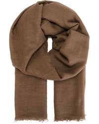 Женский коричневый шарф от Rick Owens