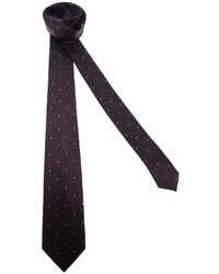 Мужской коричневый шелковый галстук в горошек от Dolce & Gabbana