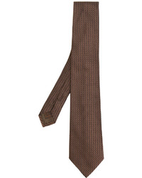 Мужской коричневый шелковый галстук от Church's