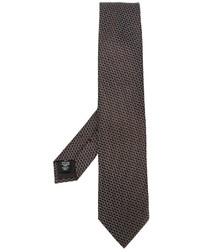 Мужской коричневый шелковый галстук от Ermenegildo Zegna