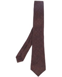 Мужской коричневый шелковый галстук от Kiton
