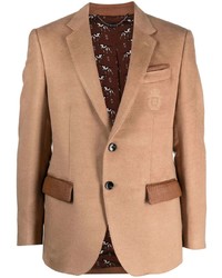 Мужской коричневый шелковый пиджак от Billionaire