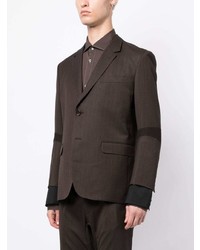 Мужской коричневый шерстяной вязаный пиджак от Junya Watanabe MAN