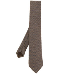 Мужской коричневый шерстяной галстук в клетку от Church's