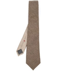 Мужской коричневый шерстяной галстук от Brunello Cucinelli