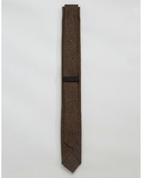 Мужской коричневый шерстяной галстук от Asos