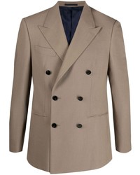 Мужской коричневый шерстяной двубортный пиджак от D4.0