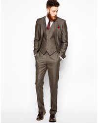 Коричневый шерстяной жилет от Asos